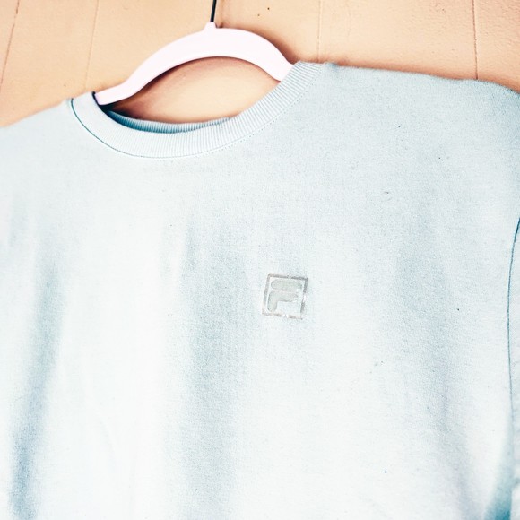 Fila Mint Green Crewneck Pullover Sweatshirt Size L - Picture 4 of 5